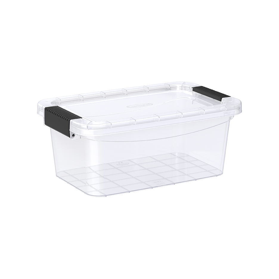 5L Clear Plastic Storage Box with Lockable Lid