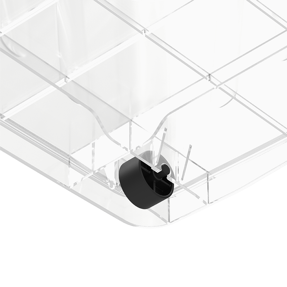 70L Clear Plastic Storage Box with Wheels & Lockable Lid