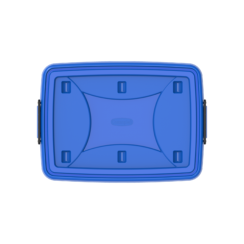 132L Clear Plastic Storage Box with Wheels & Lockable Lid