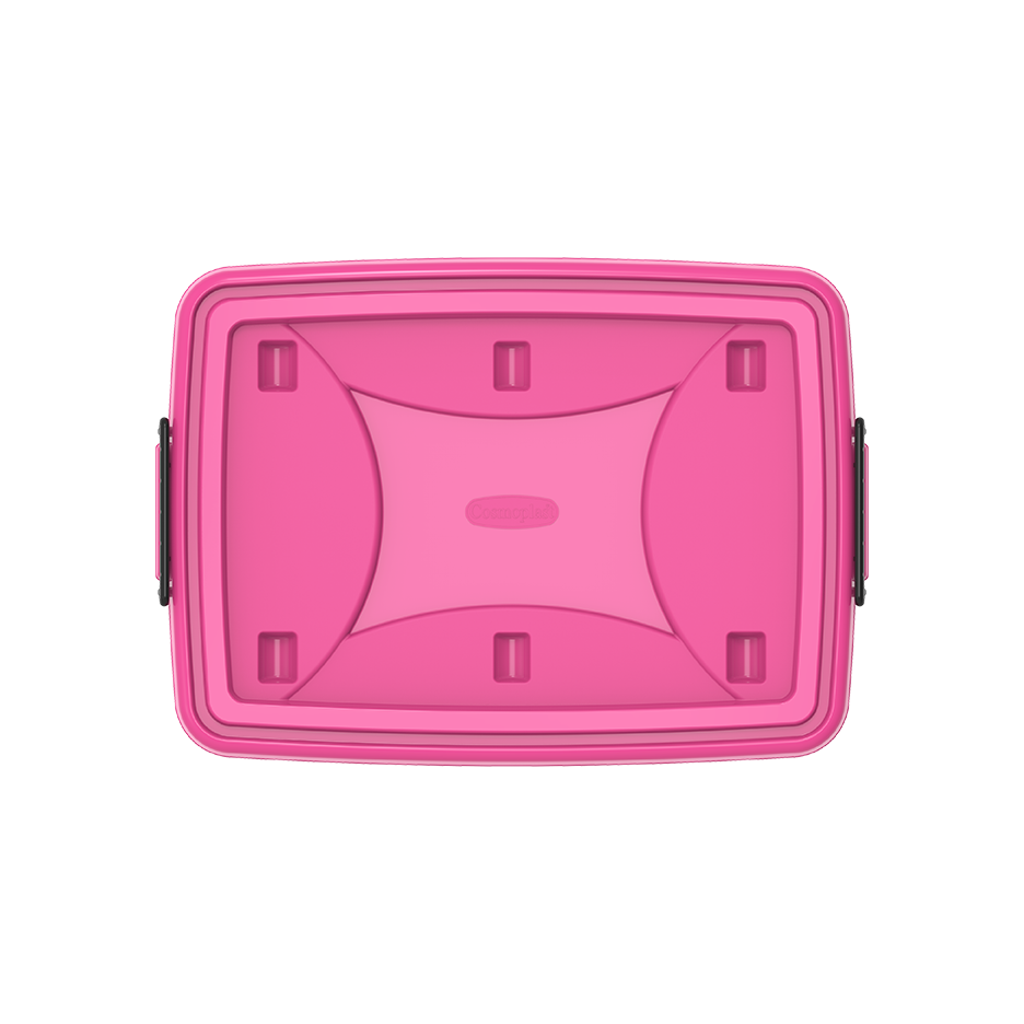 132L Clear Plastic Storage Box with Wheels & Lockable Lid