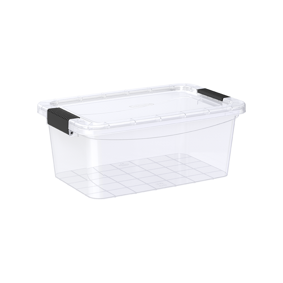8L Clear Plastic Storage Box with Lockable Lid