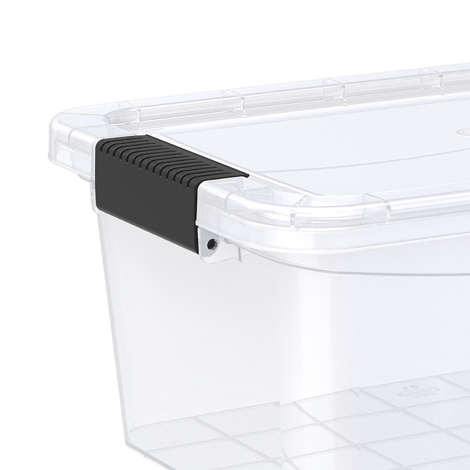 8L Clear Plastic Storage Box with Lockable Lid