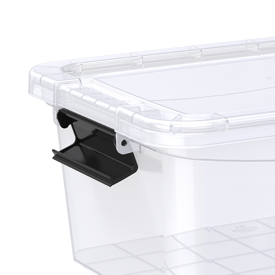8L Clear Plastic Storage Box with Lockable Lid