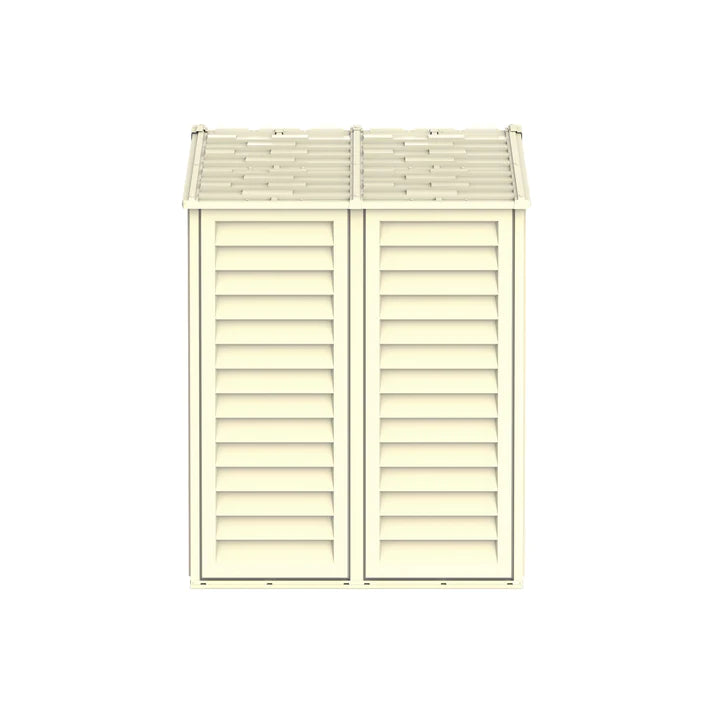 StoreAll 8x6ft (2.4 m x 1.7 m) Garden Storage Shed with FREE Shelving Rack 4 Adobe