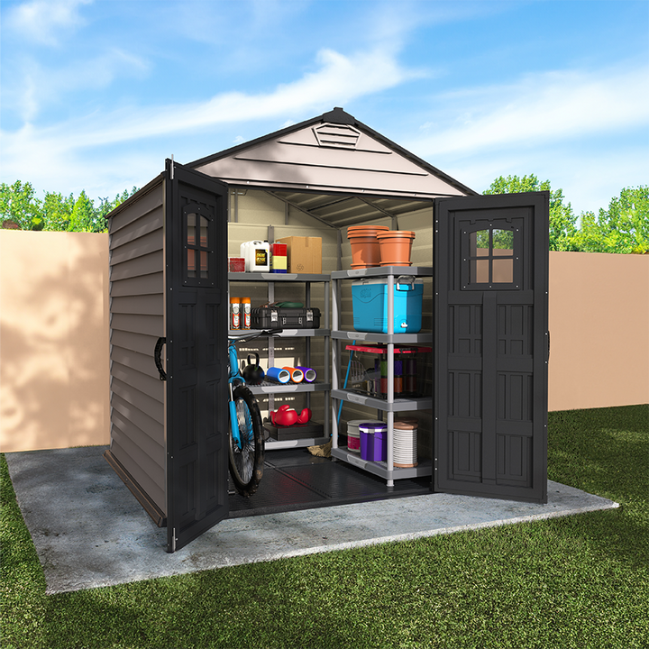 StoreMax PLUS 7x7ft (2.1 m x 2.1 m) Garden Storage Shed