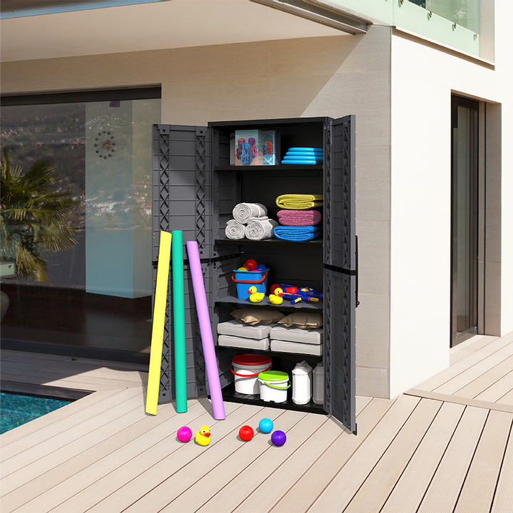 Cedargrain Vertical Storage Tall Cabinet