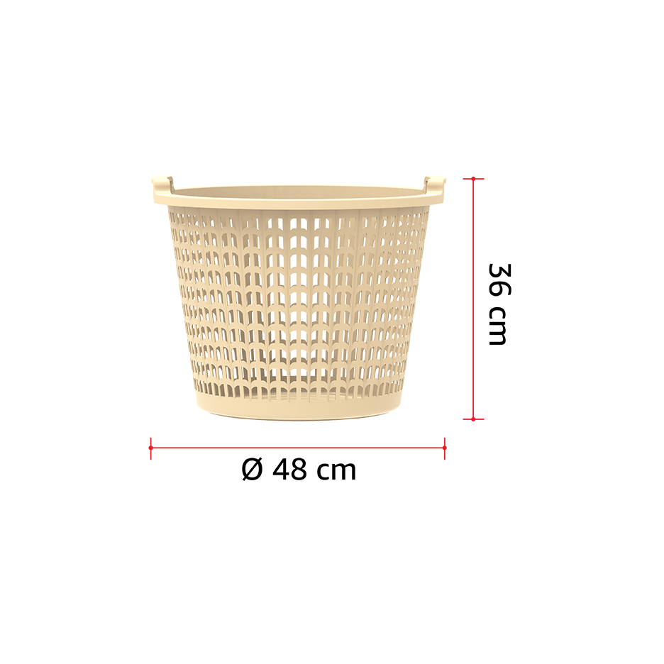 سلة غسيل عريضة 50 لتر