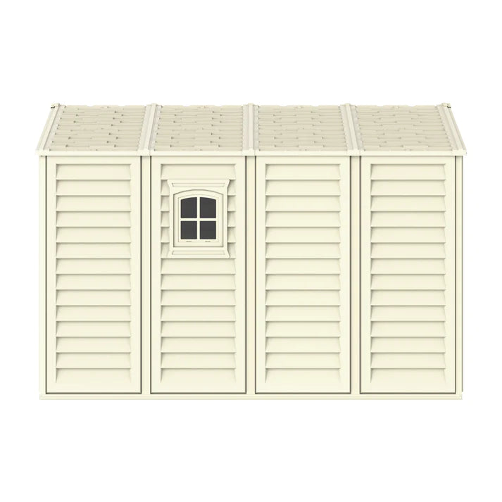 WoodBridge 10.5x10.5ft (3.2 m x 3.2 m) Garden Storage Shed with FREE Shelving Rack 4