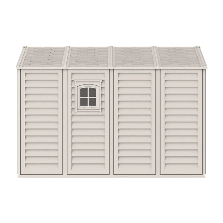 WoodBridge 10.5x10.5ft (3.2 m x 3.2 m) Garden Storage Shed with FREE Shelving Rack 4