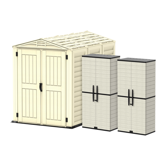 YardMate PLUS 5x8ft Shed + Vertical Cabinets Exclusive 3-in-1 Bundle
