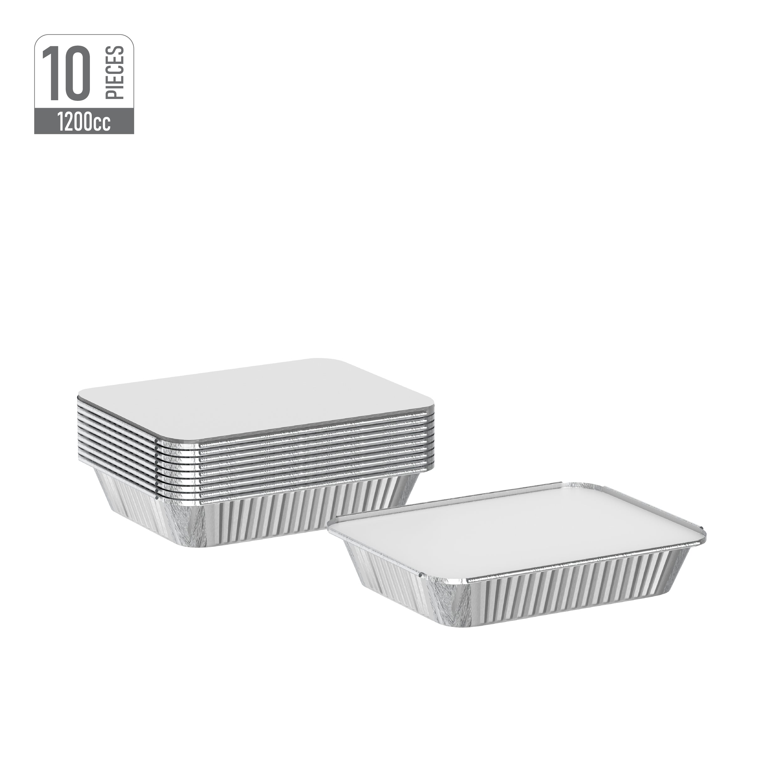 Aluminum Food Container 10 Pcs- Cosmoplast – Cosmoplast UAE