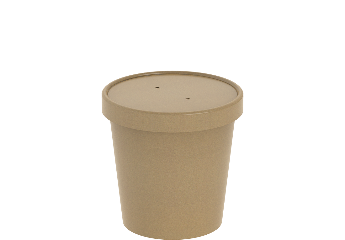 Brown Kraft Soup Containers with Lids