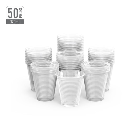 170 ml Clear Plastic Cups Pack of 50