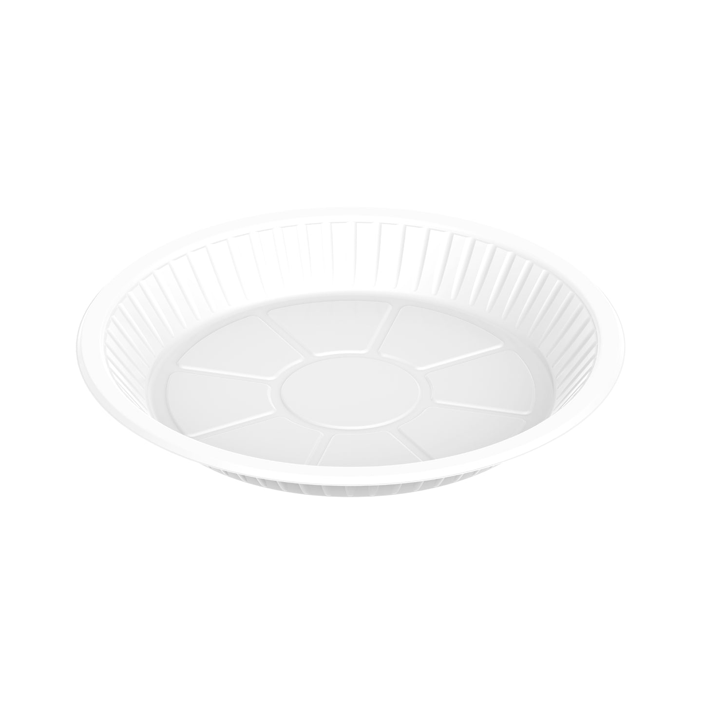 1 Compartment Pack of 25 White 22 cm Plastic Plates