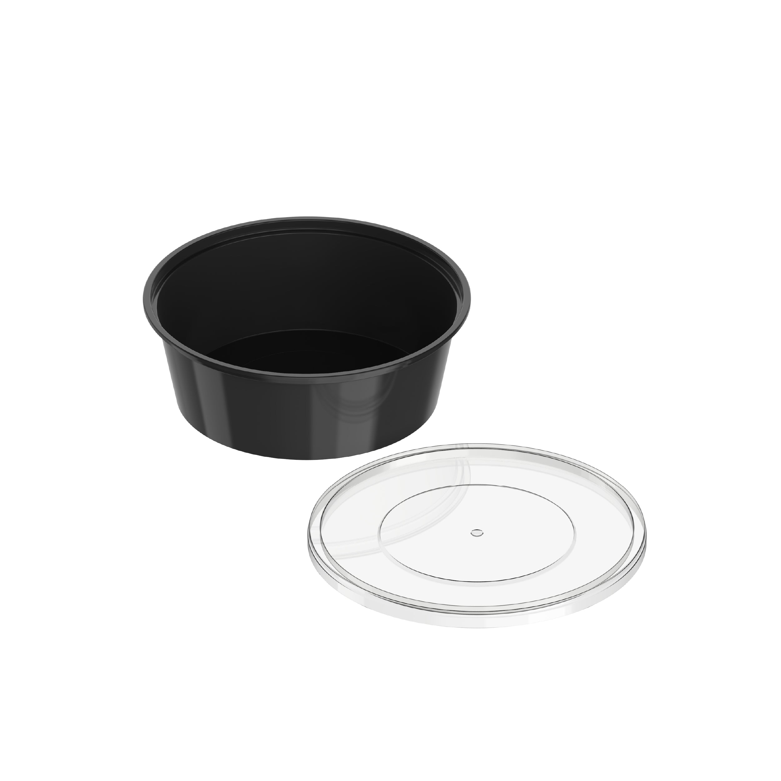 250 ml Pack of 10 Black Microwave Containers with Clear Lids
