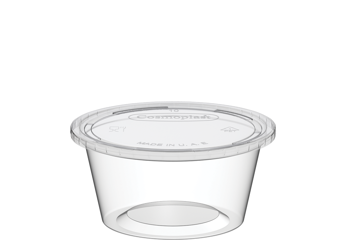 2 oz Pack of 100 Clear Sauce Cups with Clear Lids