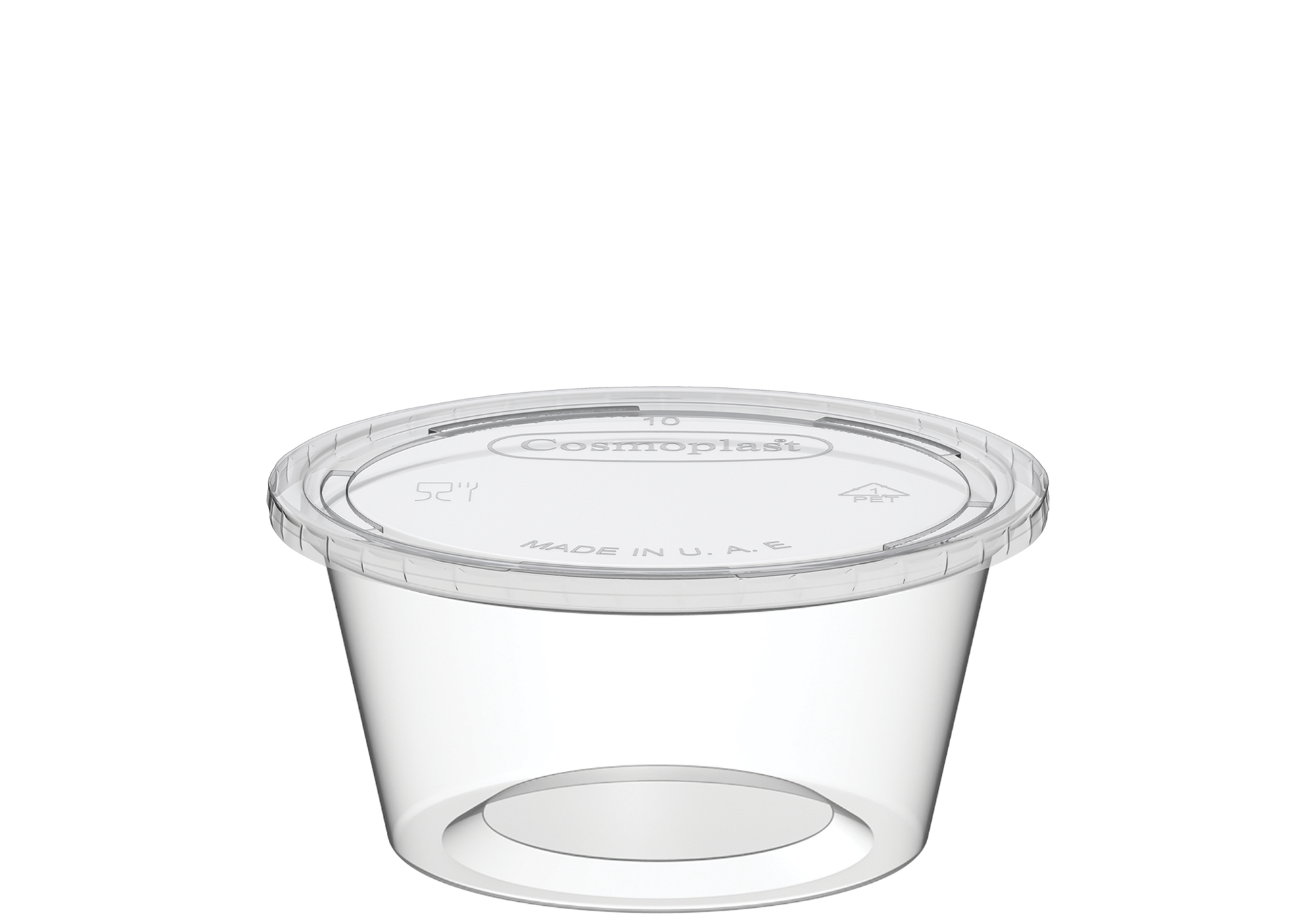 2 oz Carton of 2000 Clear Sauce Cups with Clear Lids