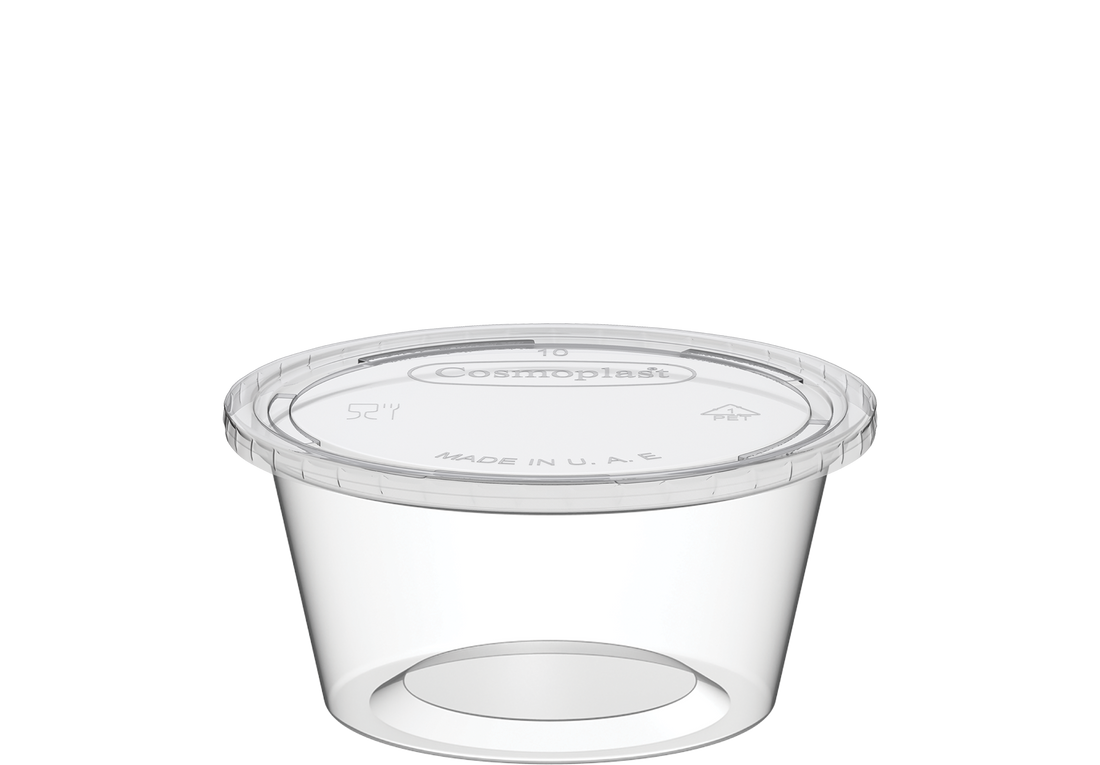 2 oz Carton of 2000 Clear Sauce Cups with Clear Lids