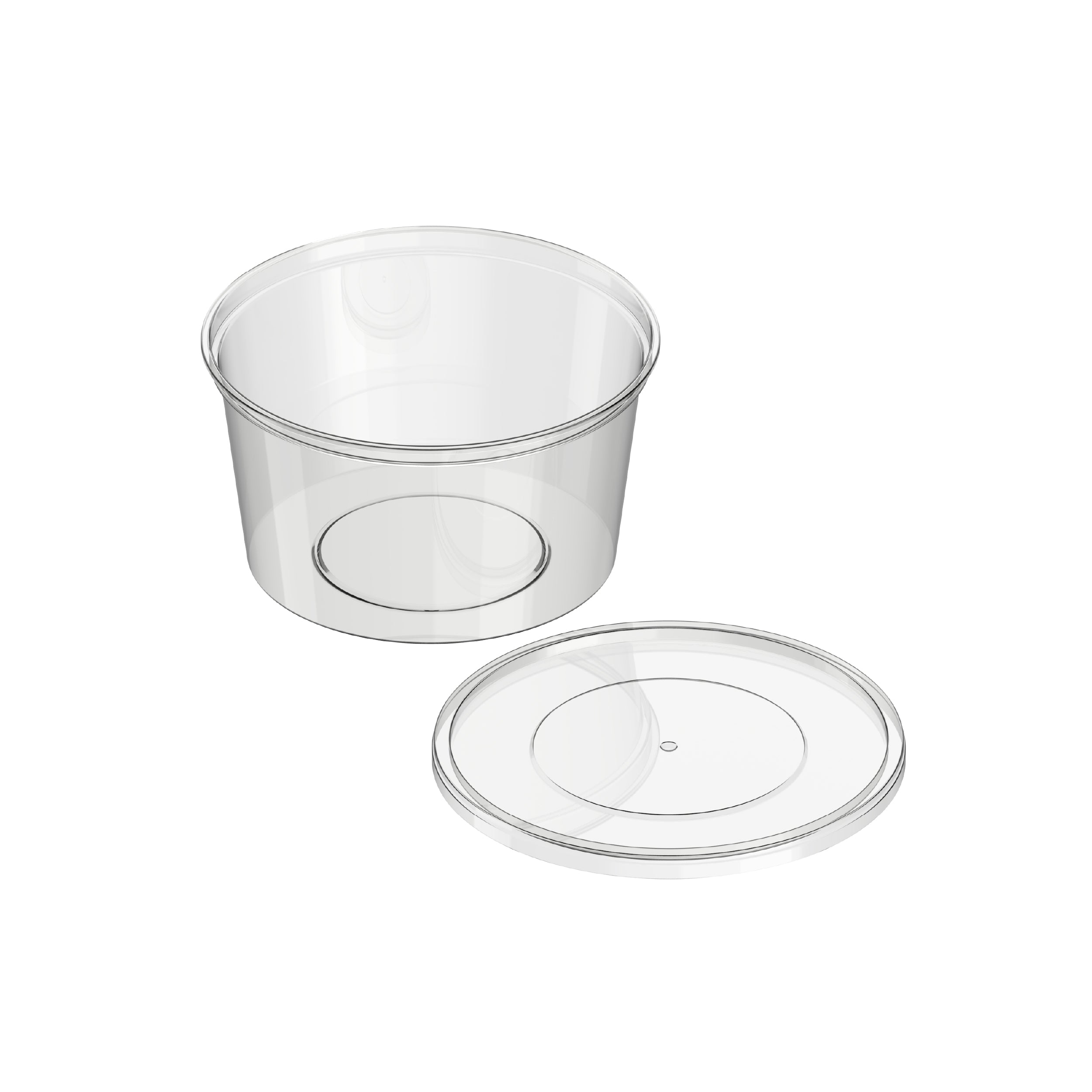 450 ml Pack of 10 Clear Microwave Containers with Clear Lids