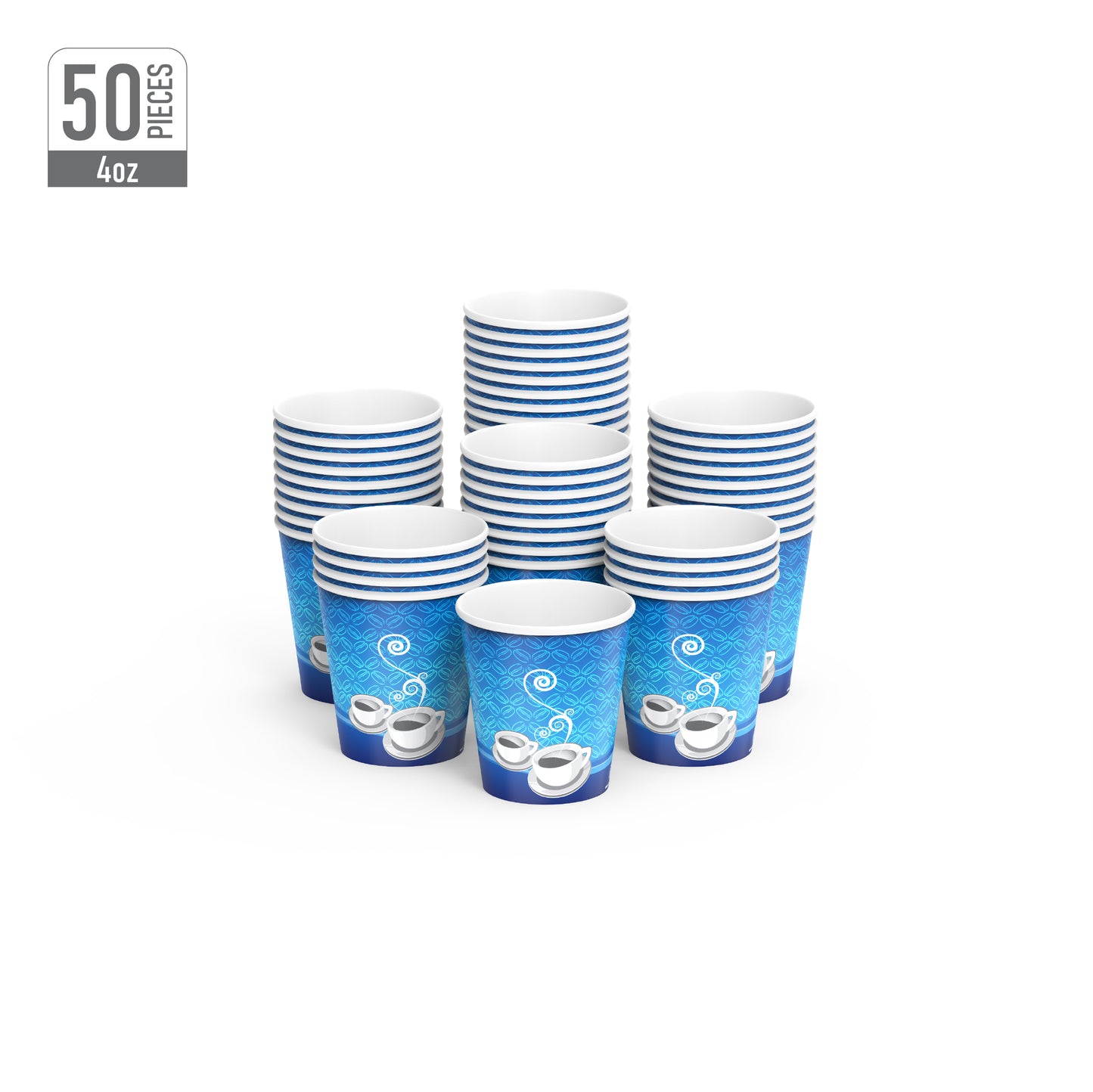 4 oz Printed Paper Coffee Cups Pack of 50