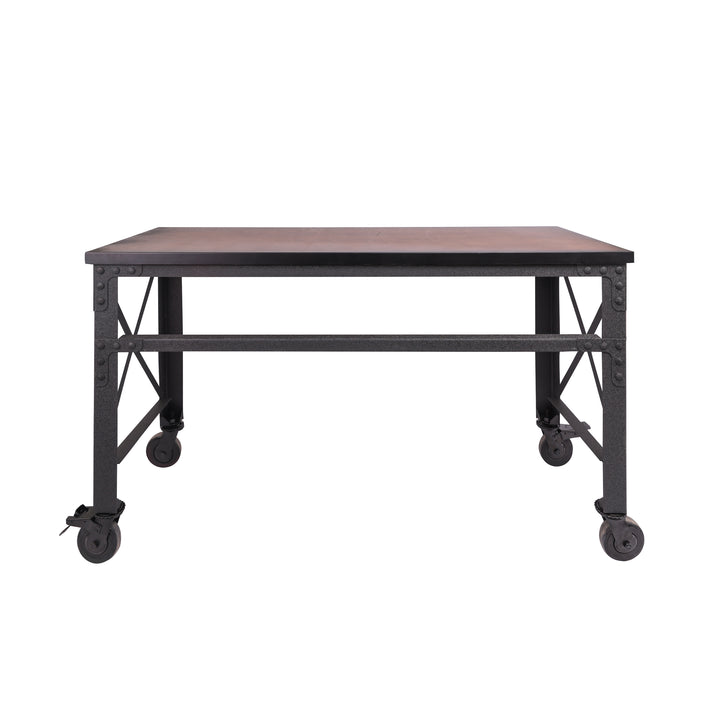 Work Table Desk with Solid Wood Top