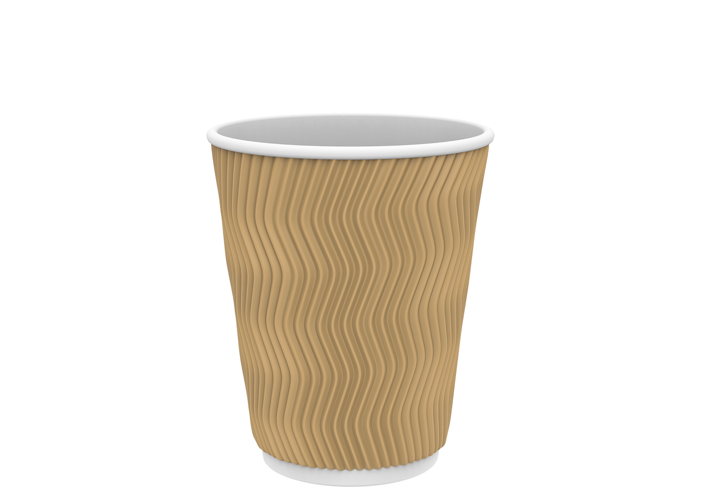 8 oz Brown Rippled Paper Coffee Cups Pack of 25