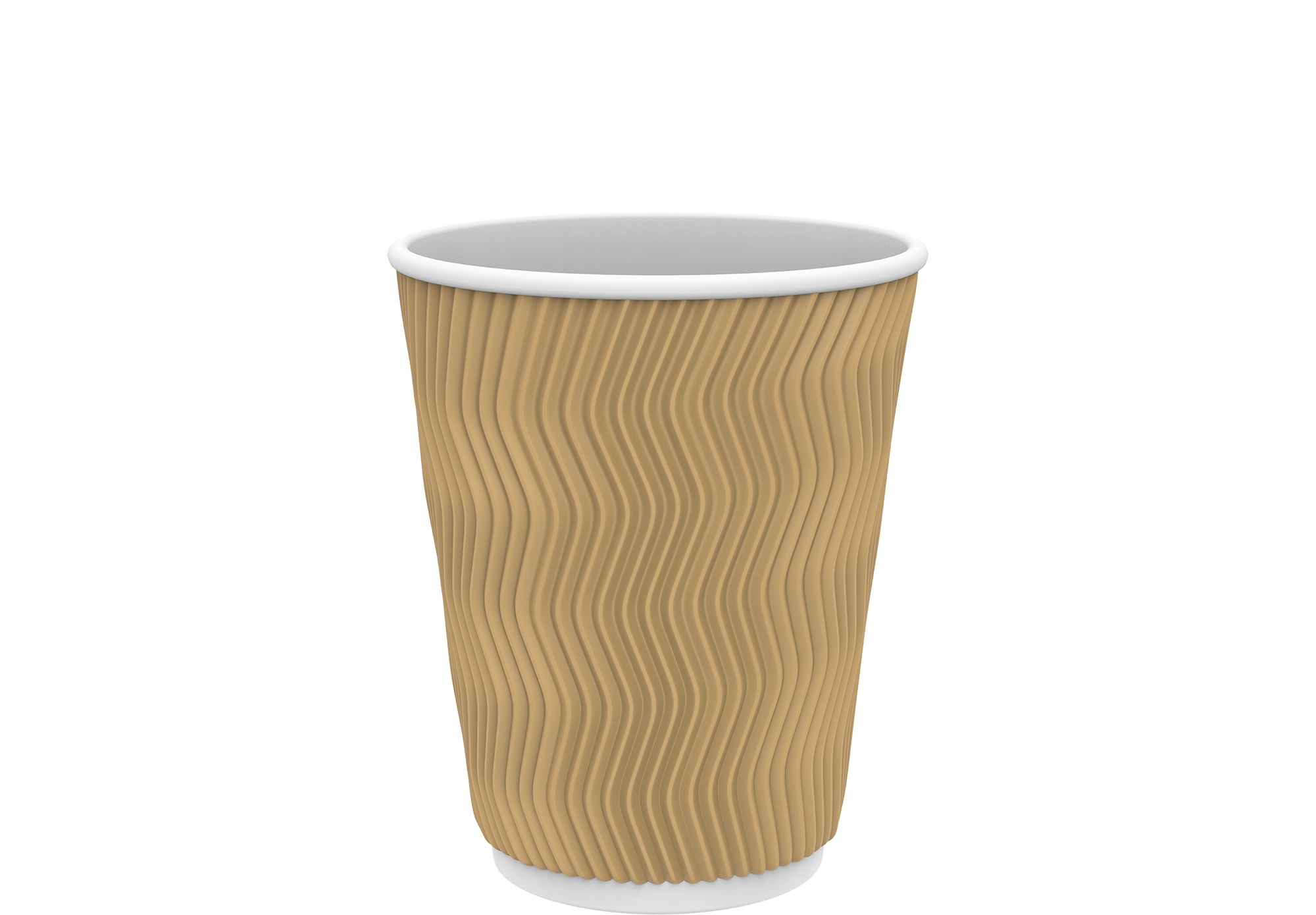 8 oz Brown Rippled Paper Coffee Cups Pack of 25