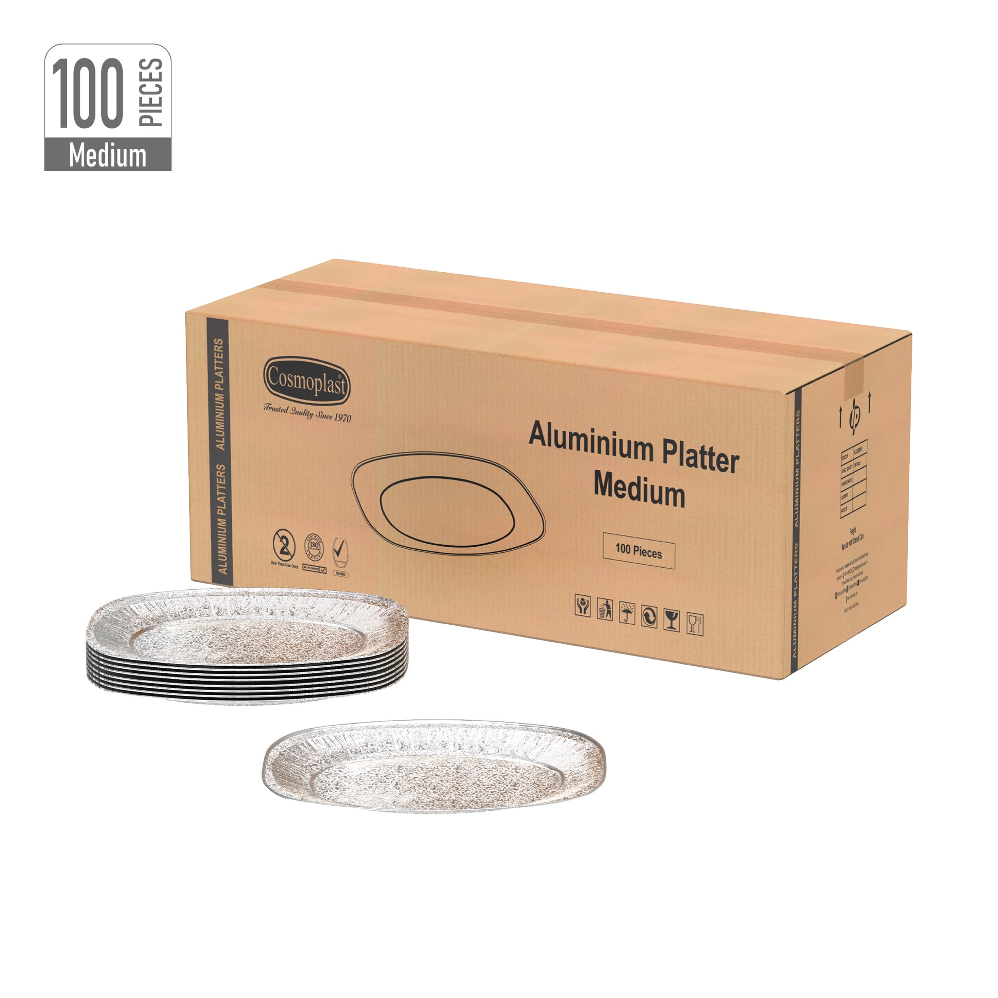 Medium Aluminium Platter Carton of 100