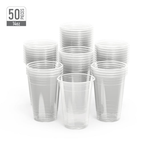 14 oz Clear Plastic Cups Pack of 50