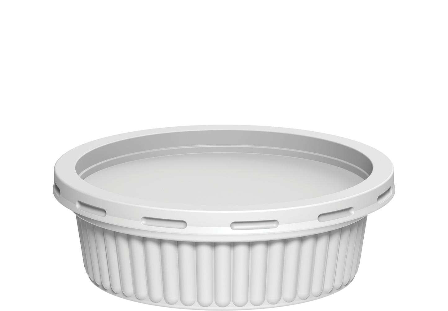 White Ribbed Catering Containers