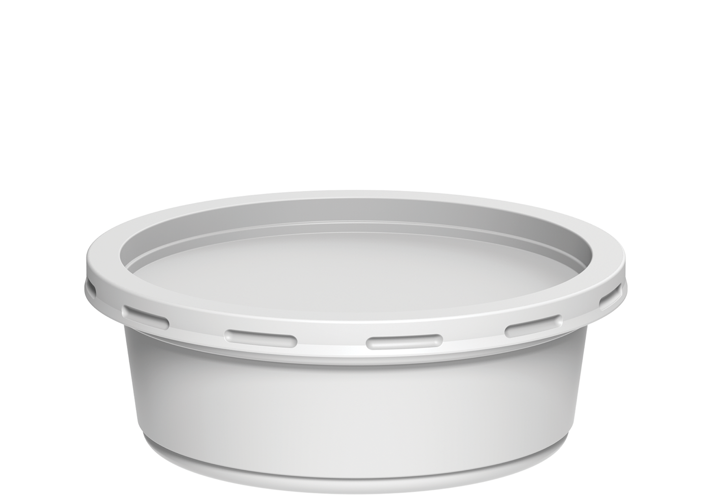 200 ml Pack of 20 Plastic White Catering Containers with White Lids