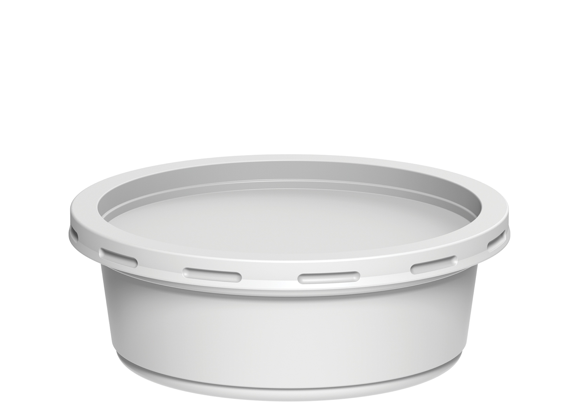 200 ml Pack of 20 Plastic White Catering Containers with White Lids