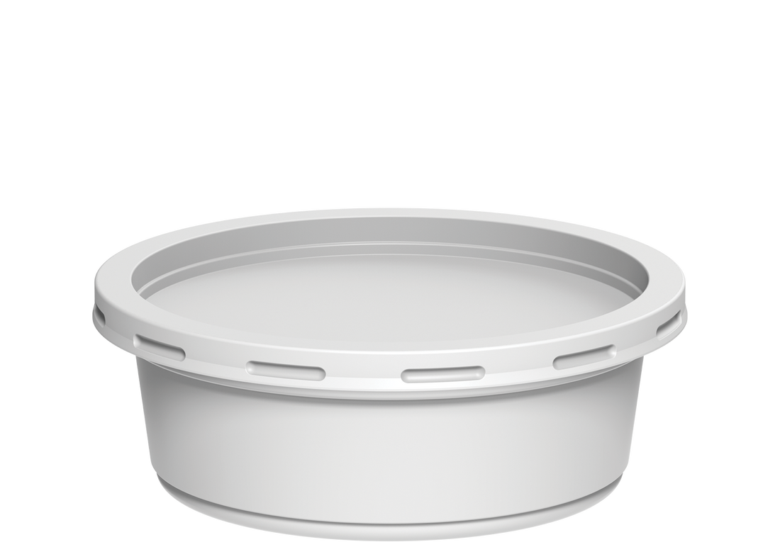 225 ml  Plastic White Catering Containers with White Lids