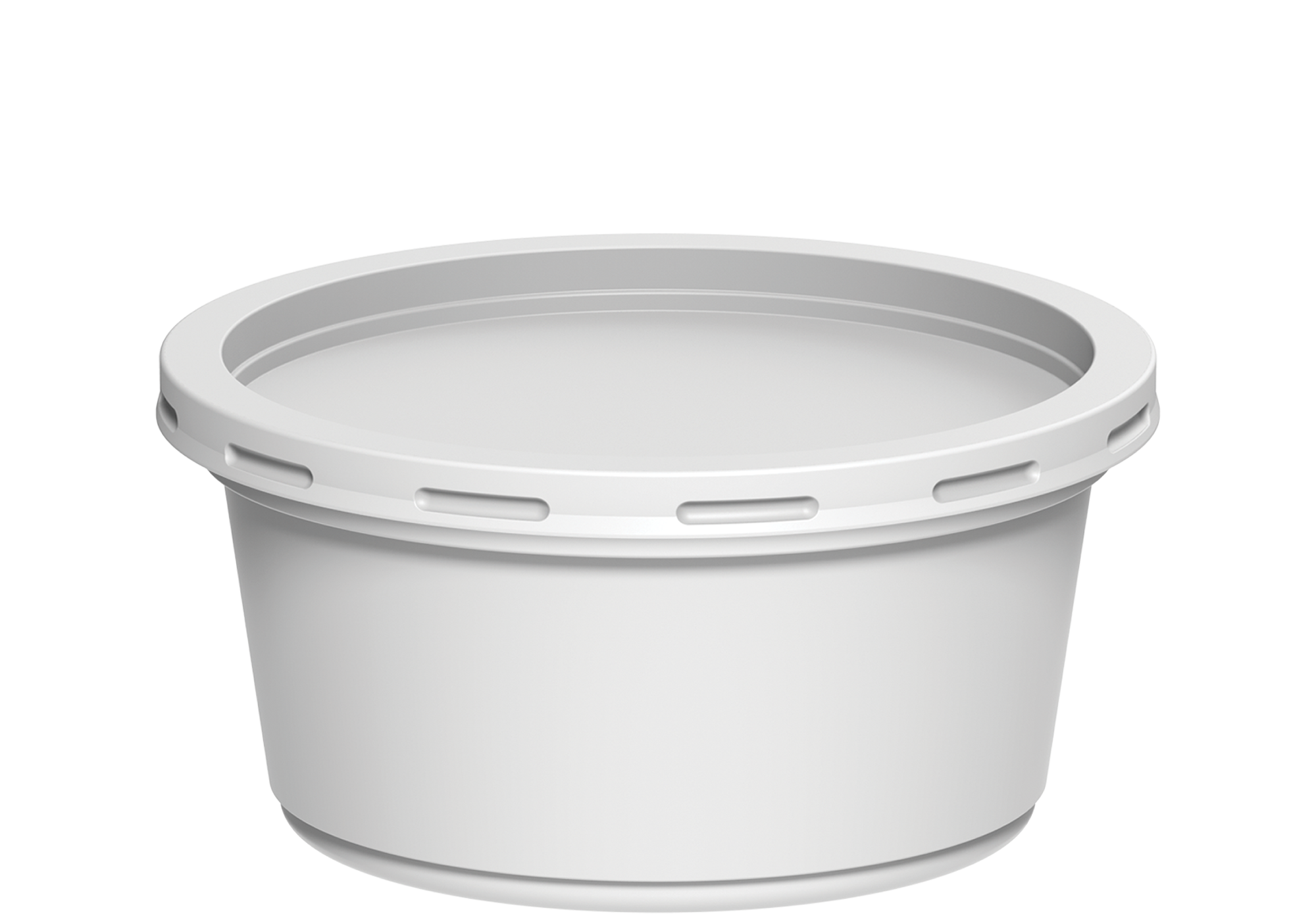 350 ml Pack of 20 Plastic White Catering Containers with White Lids