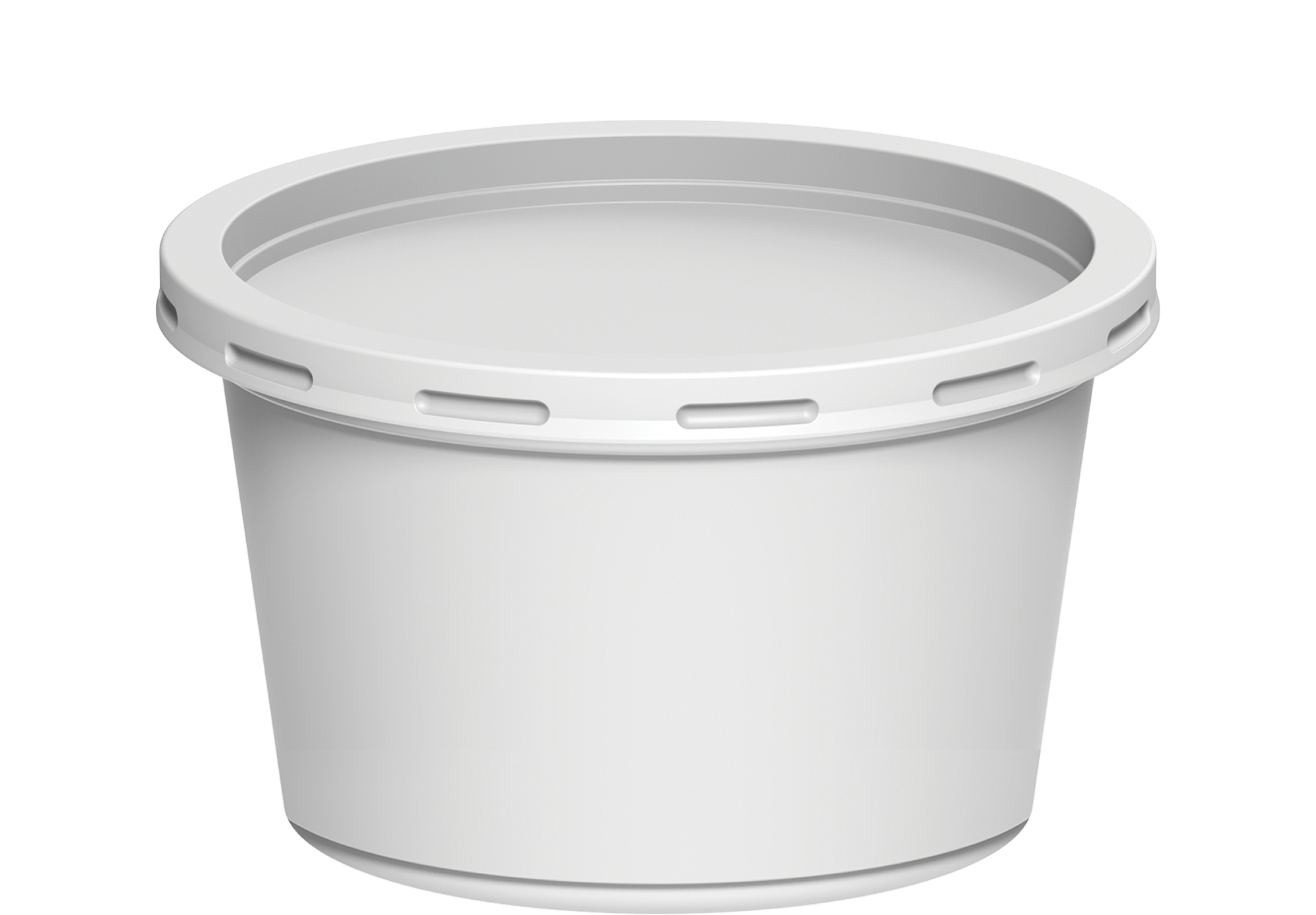 400 ml Pack of 20 Plastic White Catering Containers with White Lids