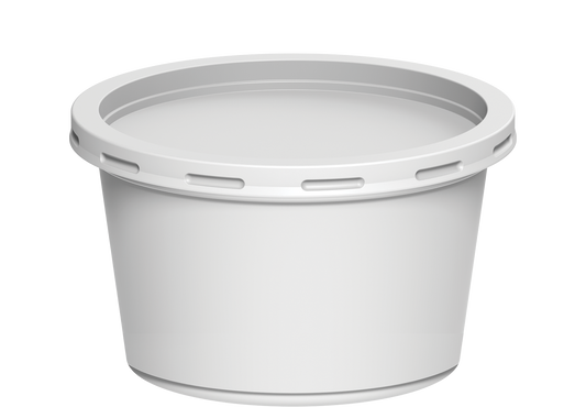 400 ml  Plastic White Catering Containers with White Lids