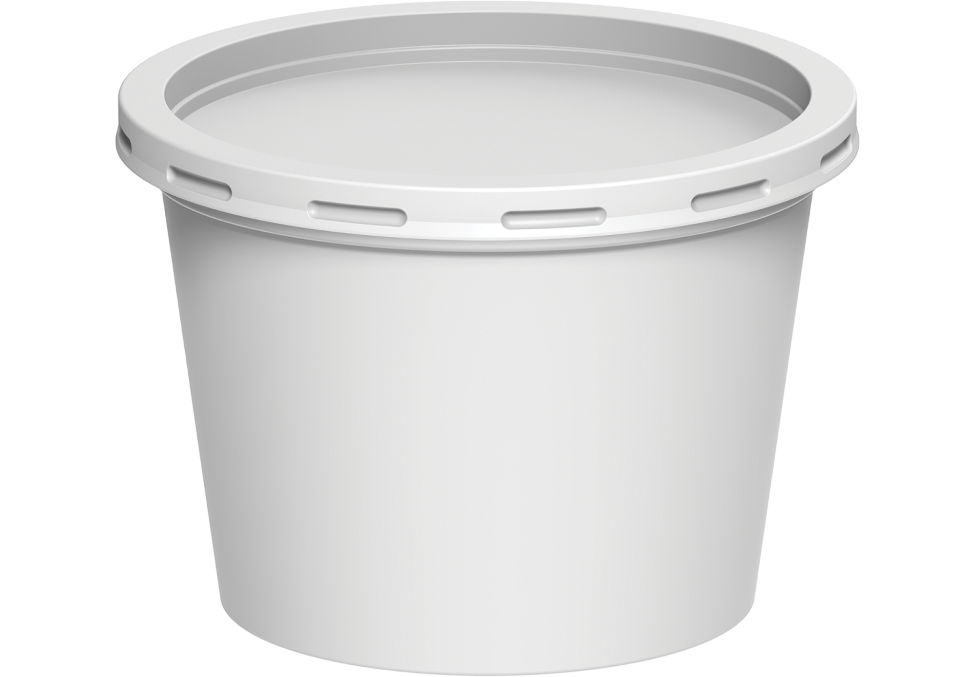 500 ml Pack of 20 Plastic White Catering Containers with White Lids