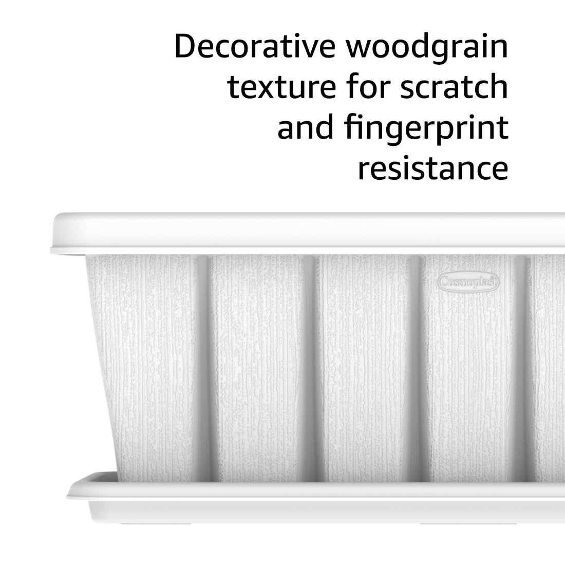 24" Cedargrain Rectangular Planter with Tray