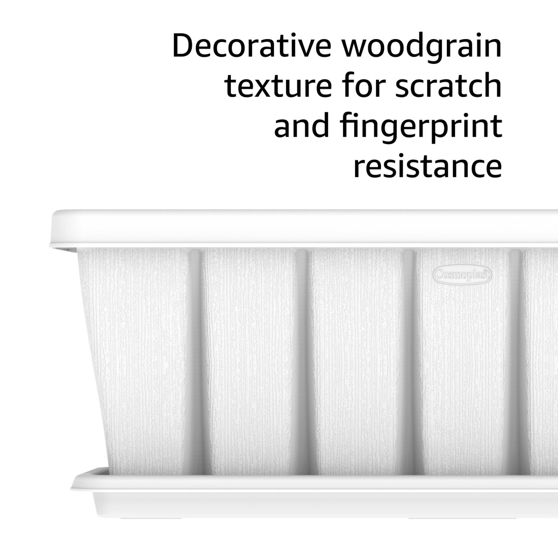  30" Cedargrain Rectangular Planter with Tray