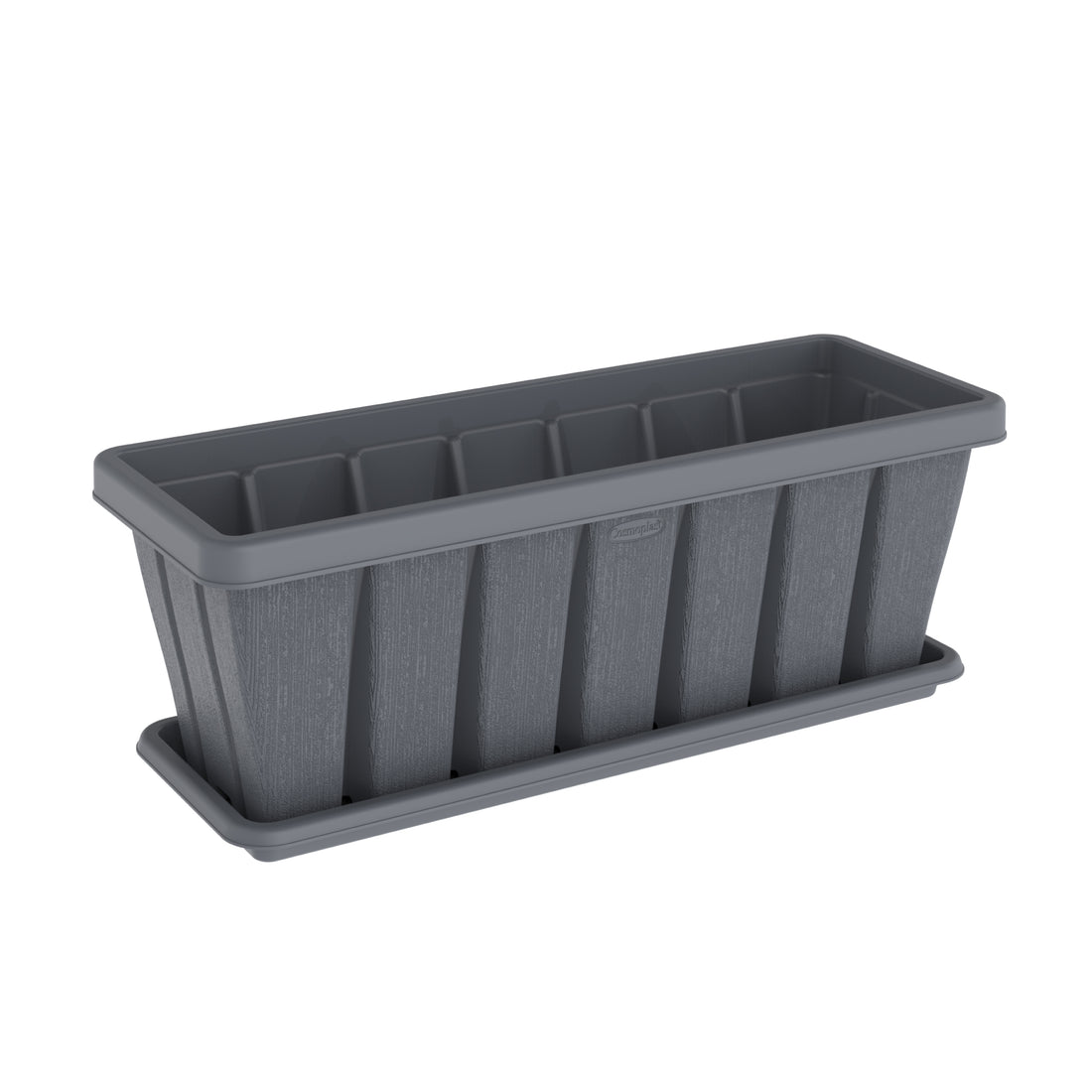  30" Cedargrain Rectangular Planter with Tray