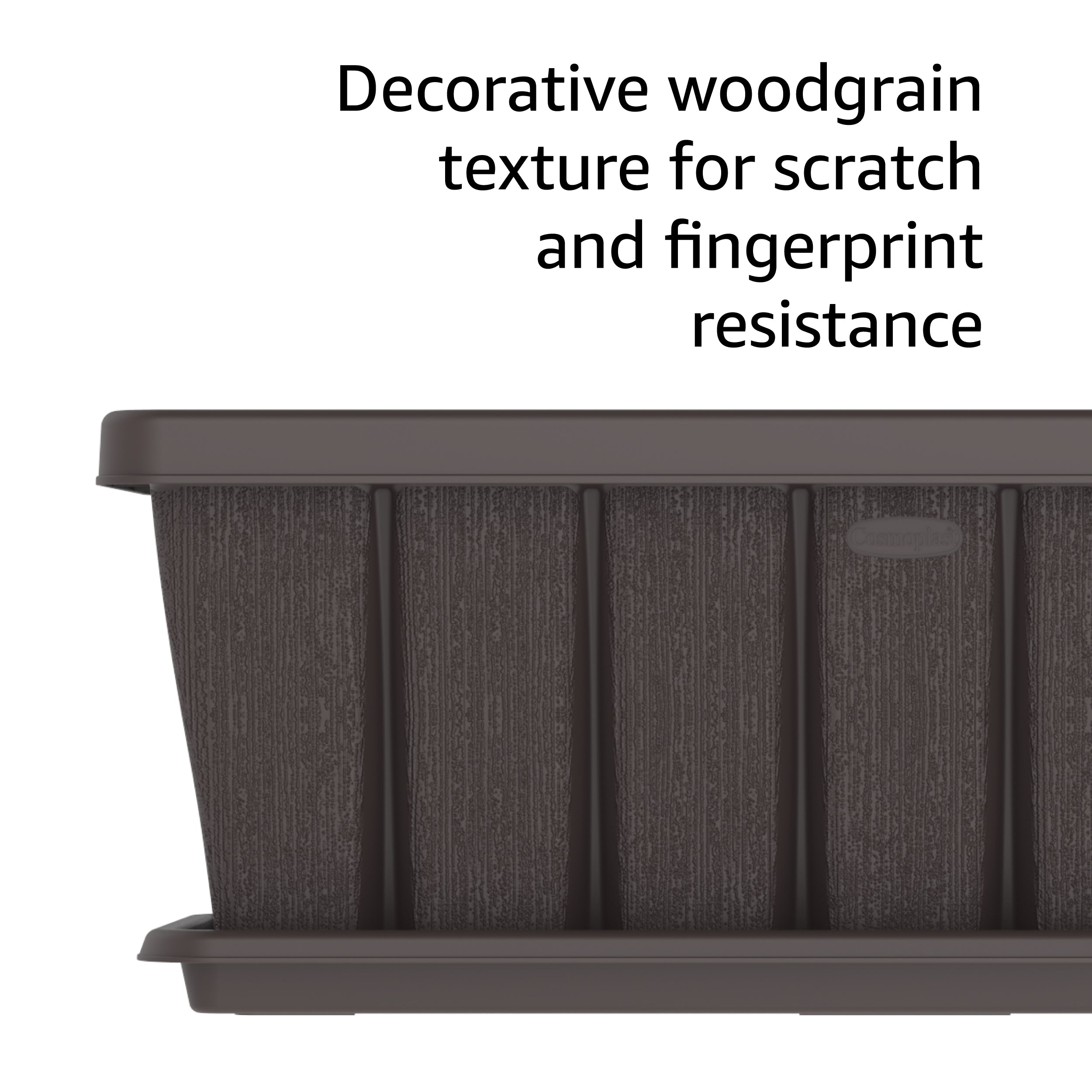  30" Cedargrain Rectangular Planter with Tray