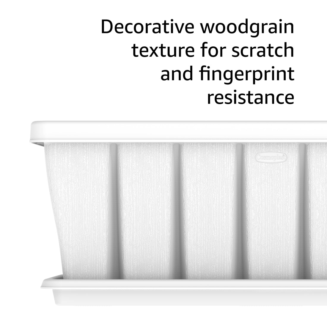 Cosmoplast 36" Cedargrain Rectangular Planter with Tray