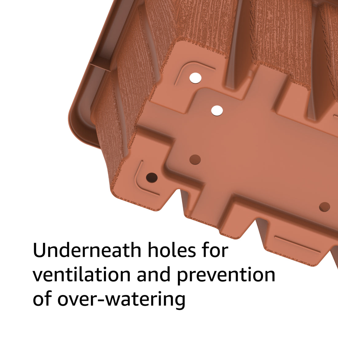 Cosmoplast 36" Cedargrain Rectangular Planter with Tray