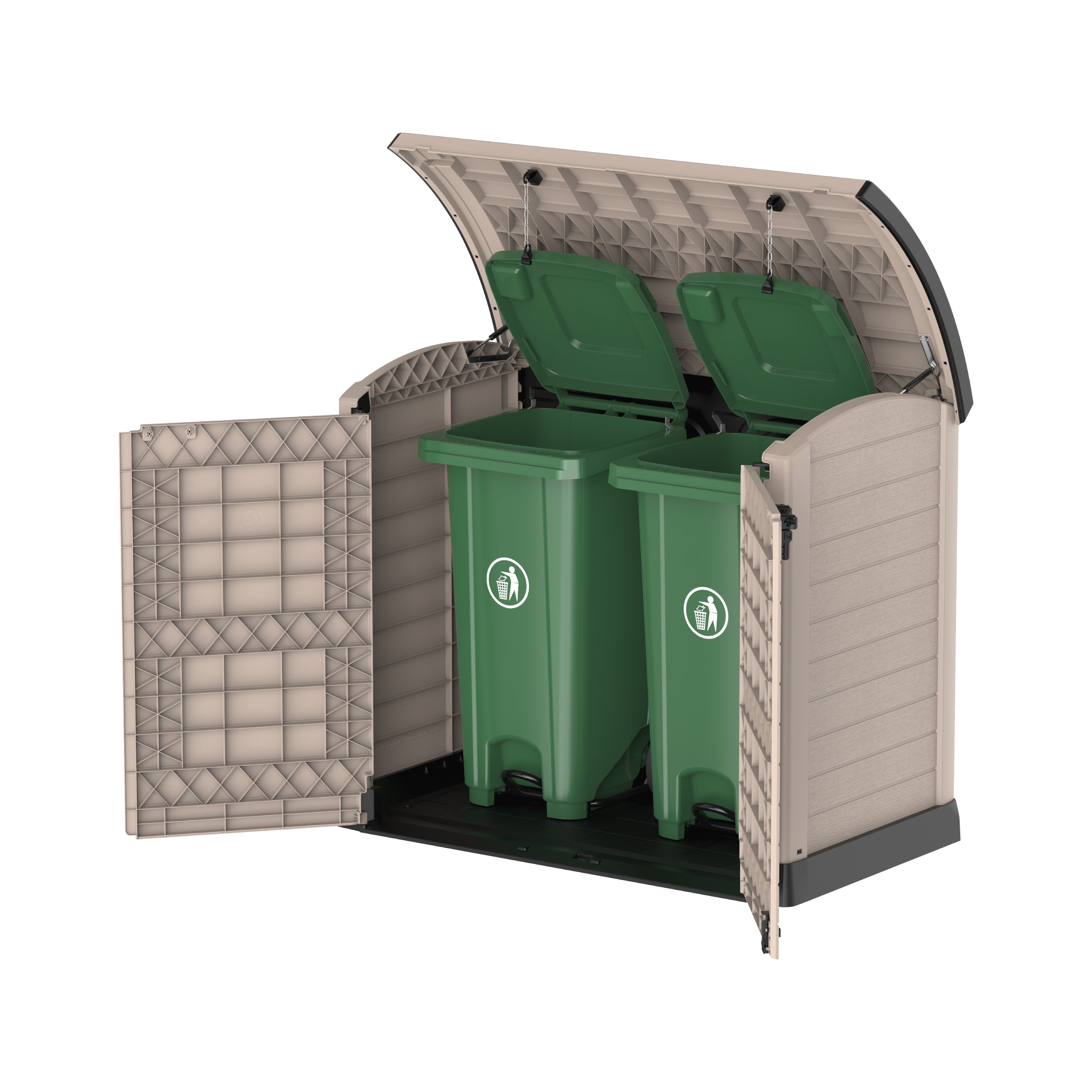 waste bin 1200L Small Storage Shed with Arc Lid- Cosmoplast