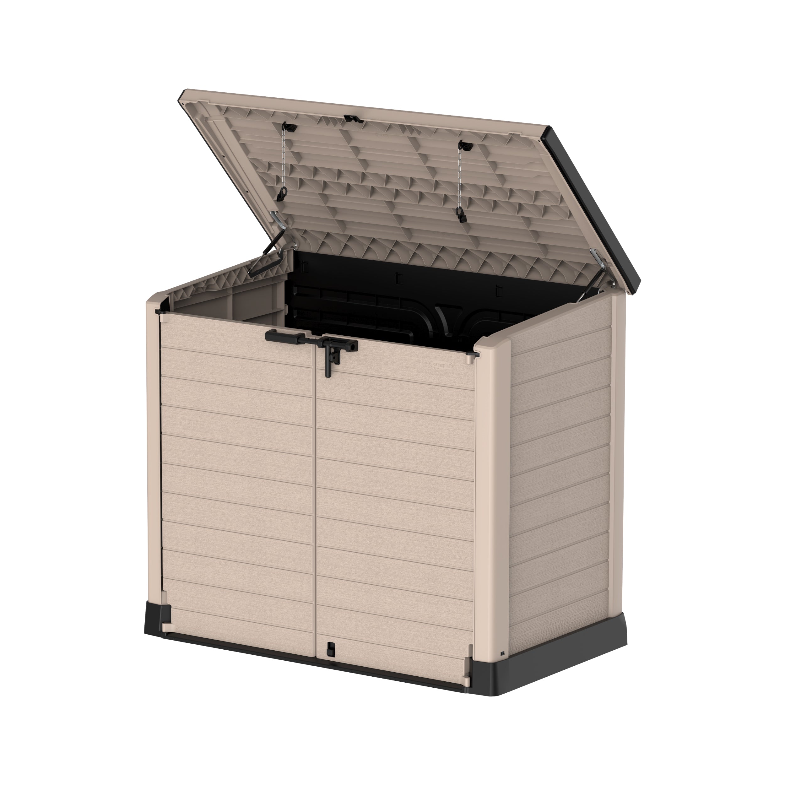 1200L Small Storage Shed with Flat Lid Waste Bin Storage