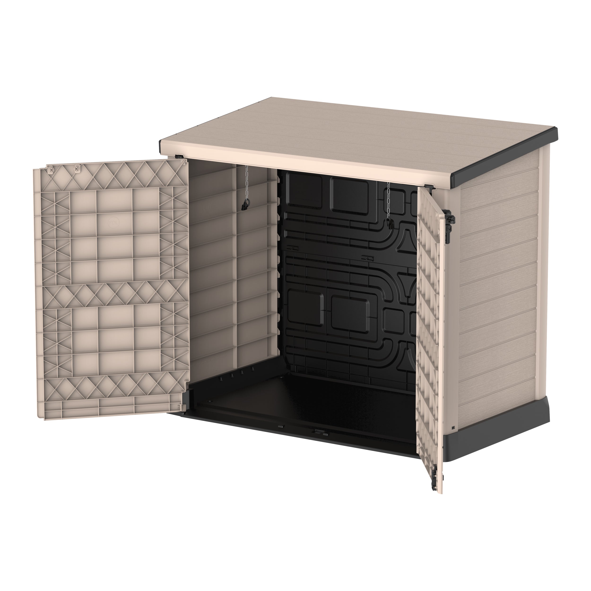 1200L Small Storage Shed with Flat Lid Waste Bin Storage