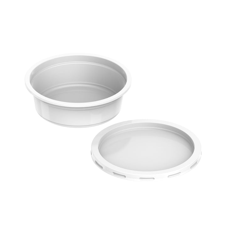 200 ml Pack of 20 Plastic White Catering Containers with White Lids