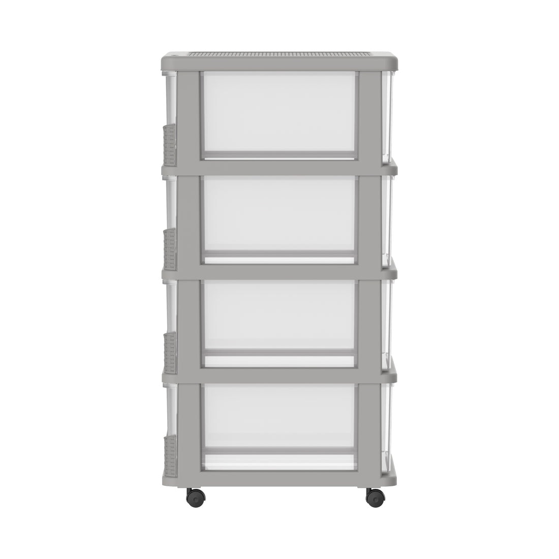 4 Tiers Storage Cabinet with Drawers & Wheels
