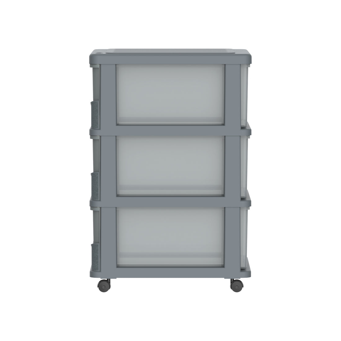  3 Tiers Storage Cabinet with Drawers & Wheels