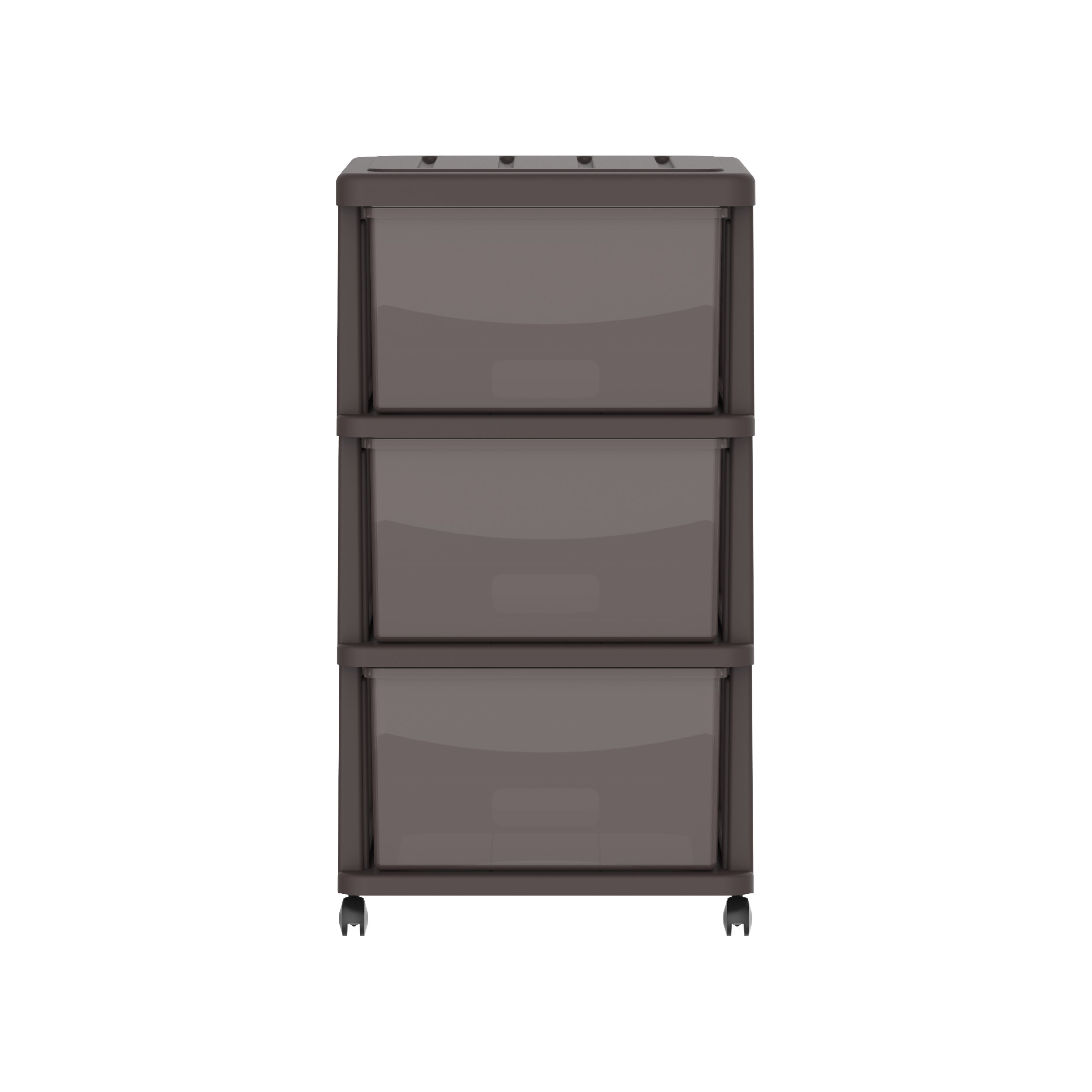  3 Tiers Storage Cabinet with Drawers & Wheels